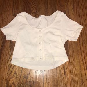 Forever 21 white cropped shirt